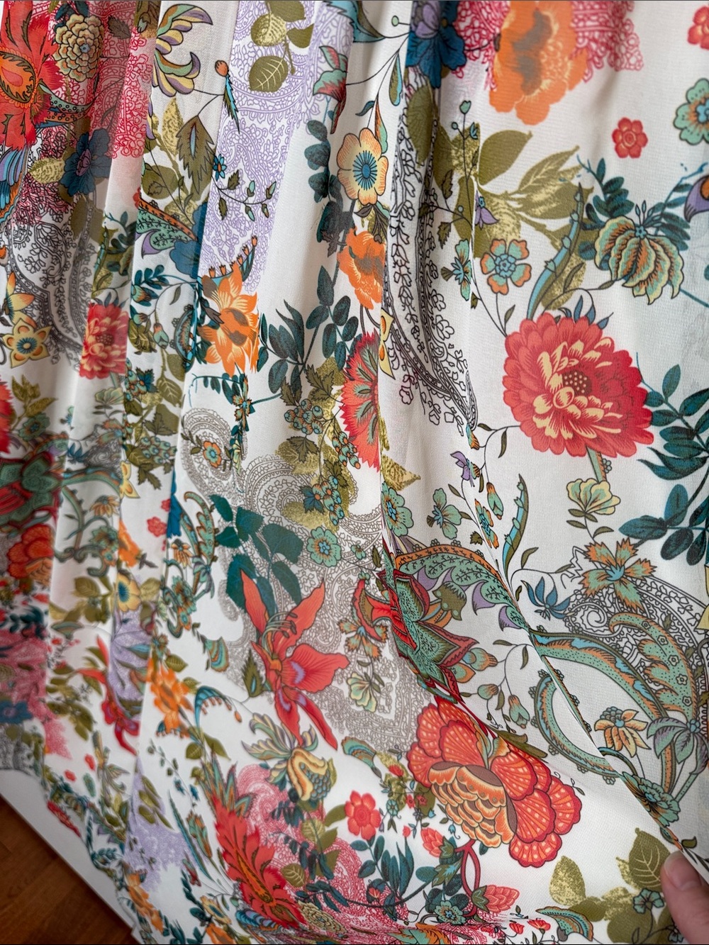 Lulus Lilja Cream Floral Print Maxi Dress size medium boho whimsy - Picture 3 of 11